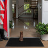 Black Washable Mat - in use at UK home entrance