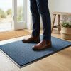 Blue Washable Mat - in use at UK home entrance
