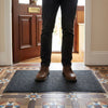 Anthracite Washable Mat - in use at UK home entrance
