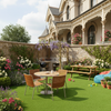 Veranda artificial turf traditional British home