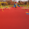Cherry Red EPDM rubber surfacing school playground park EN1177