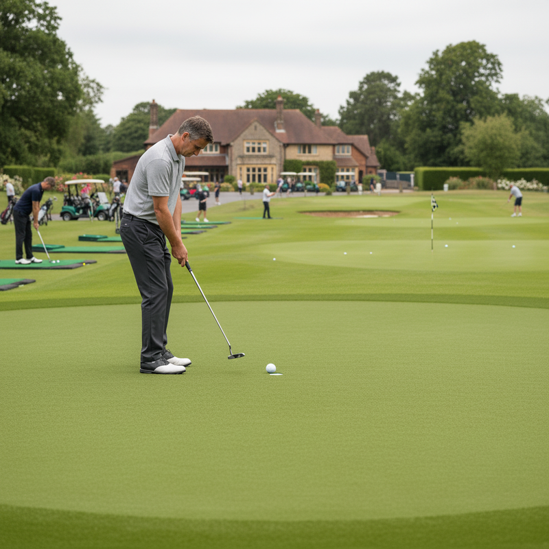 Golf club practice putting green UK