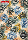 Amazonia Leaf Design Short Pile Rug 160×230cm – Washable Non-Slip Living Room Rug | Free UK Delivery