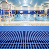 Swimming pool drainage matting at UK leisure centre - anti-slip wet area flooring poolside