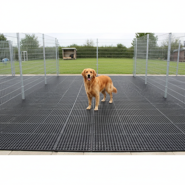 Dog kennel rubber grass mat flooring