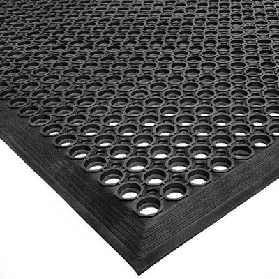 Rubber Mat with Drainage Holes - Ideal for Pool, Shower, and Wet Areas