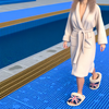 British spa wet area with rubber drainage mat tiles