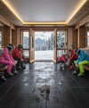Heavy duty rubber tiles for ski lodge entrance wet areas