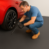 Non-Slip Heavy Duty Rubber Flooring Rolls with Studded Dot Penny Pattern for Maximum Safety