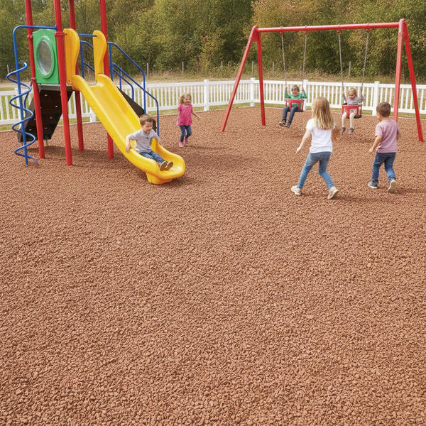 Dusky Brown EPDM granules wet pour rubber safety surface playground UK