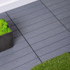 Recycled Composite Decking Tiles | 30x30cm | Pack of 10 | Garden & Patio | Free UK Delivery