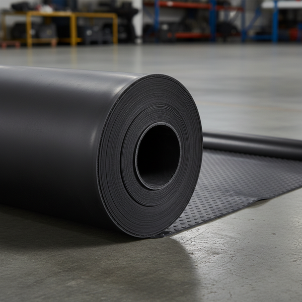 Extra Wide 2.2 Metre Rubber Sheet Roll Commercial Workshop Flooring