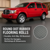 Heavy Duty Non-Slip Rubber Flooring Rolls Studded Dot Penny Pattern R11 Slip Rating Oil & Water Resistant