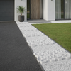 Natural white X-Grid ground reinforcement panel as white gravel garden path at contemporary UK home