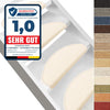Sisal Stair Mats, Inside, Semicircular, Stair Treads Mats for Wooden Stairs, Non-Slip Stair Carpet, Self-Adhesive and Allergy Friendly (Ivory, Dimensions Approx. 64 x 23.5 cm) - Stair Mat for UK homes and businesses