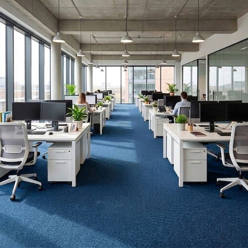 Blue carpet tiles lifestyle