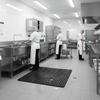 Wet area mat in NHS hospital kitchen UK - hygienic anti-fatigue floor covering catering
