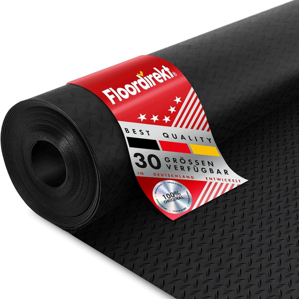 Rubber Runner Floor Mat Rubber Mat Tear Plate Thickness 3 mm Non-Slip Mat 150 x 100 cm - Rubber Mat for UK homes and businesses