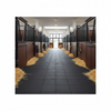 Interlocking Horse Stall Tiles in UK equestrian centre aisle