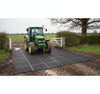 Rubber grass mat roll at farm entrance - heavy duty ground protection
