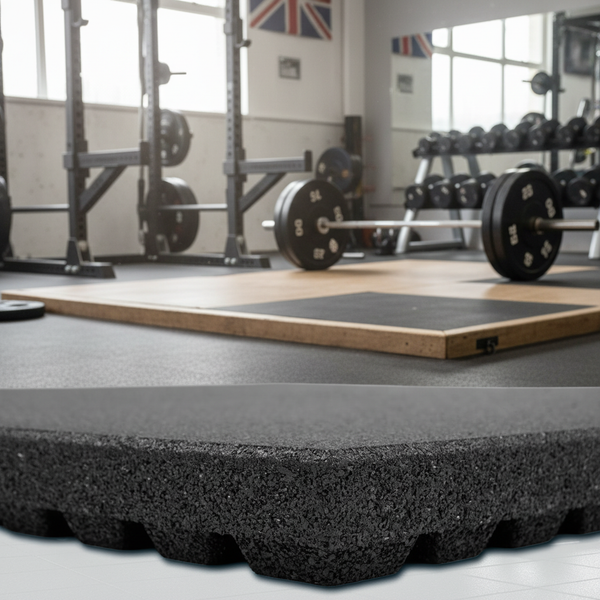 MatPro 63mm Heavy Duty Gym Tile in powerlifting area