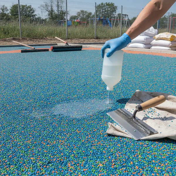 Rubber surfacing smoothing agent installer trowel EPDM SBR