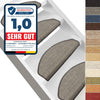 Natural Sisal Stair Mats Grey – Semicircular Non-Slip Self-Adhesive Stair Treads | Free UK Delivery