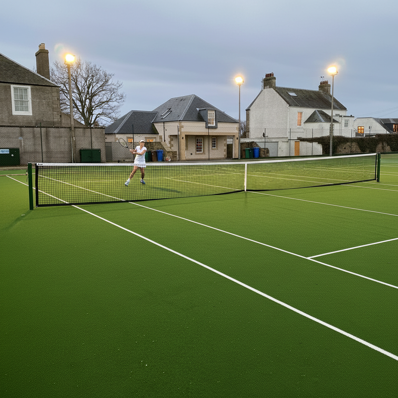 UK sports club tennis court synthetic grass