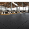 StableFlex Rubber Cow Mattress in dairy farm barn with cattle resting