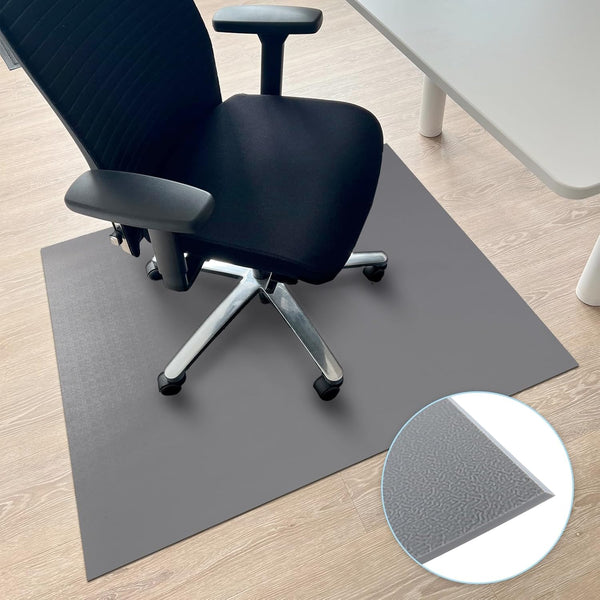 Floor Protection Mat 75 x 100 cm, Dark Grey - with Bevelled Edge - Office Chair Underlay Made of PVC, Floor Protection, Underlay Mat, Protective Mat for Laminate, Parquet, Hard Floors - Floor Protection Mat for UK homes and businesses