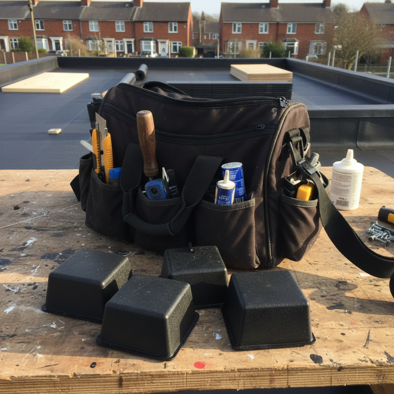 Pack of EPDM corner pieces for flat roofing internal and external corners