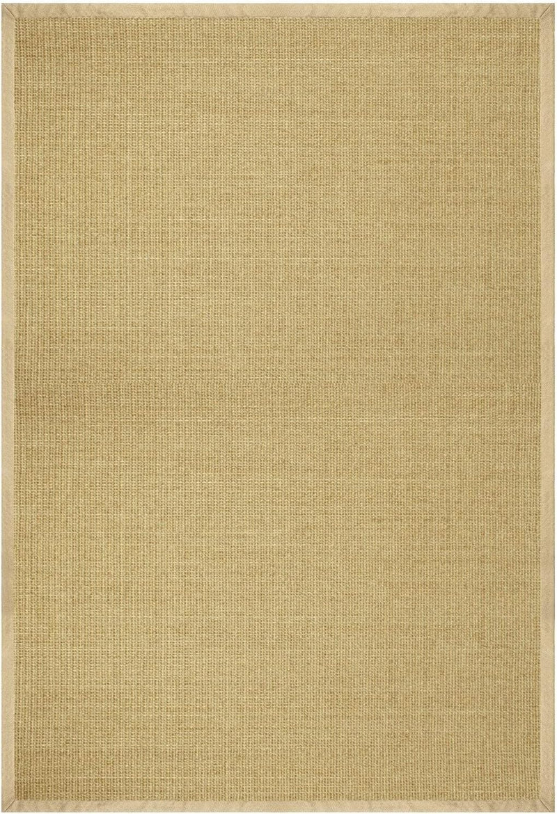 Sisal Area Rug With Cotton Border, Natural Colour Woven Carpet (70 x 130 cm) Non-Slip Natural Fibre Braided Rug for Living Room, Bedroom, Hallway - Sisal Mat for UK homes and businesses