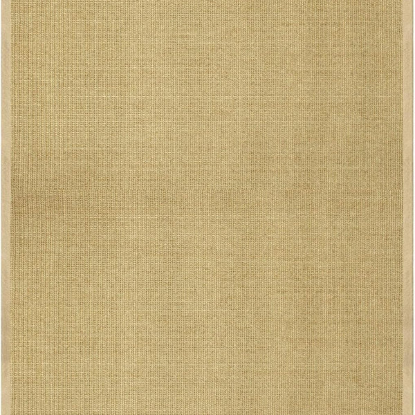 Sisal Area Rug With Cotton Border, Natural Colour Woven Carpet (70 x 130 cm) Non-Slip Natural Fibre Braided Rug for Living Room, Bedroom, Hallway - Sisal Mat for UK homes and businesses