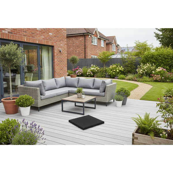 SafeStep Non-Slip Rubber Patio Tiles outdoor installation