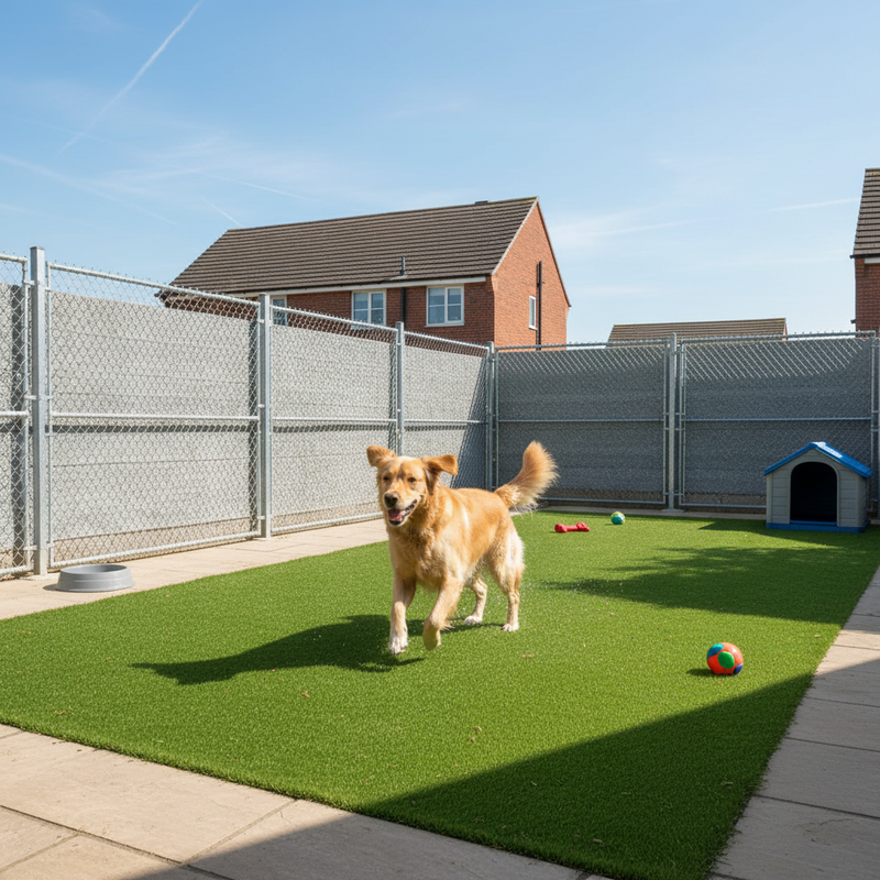 Pet lawn grass in professional dog kennels UK
