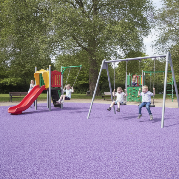 Amethyst Purple EPDM granules wet pour rubber safety surface playground UK