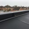 Pre-formed EPDM corner detail fitted on garage flat roof