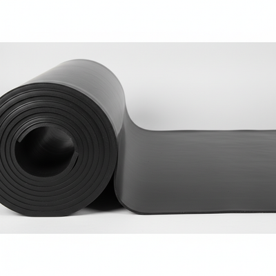 Plain Black Rubber Flooring | Smooth Surface | Waterproof Industrial Mat | 3-20mm | Sold Per Metre