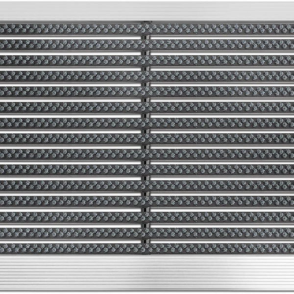 High Performance Entrance Mat, Scraper Brush Doormat for Indoor and Outdoor Use, Dirt Trapper Mat Shoe Scraper Door Mat (Profi Brush - Grey, 50 x 80 cm) - Entrance Mat for UK homes and businesses