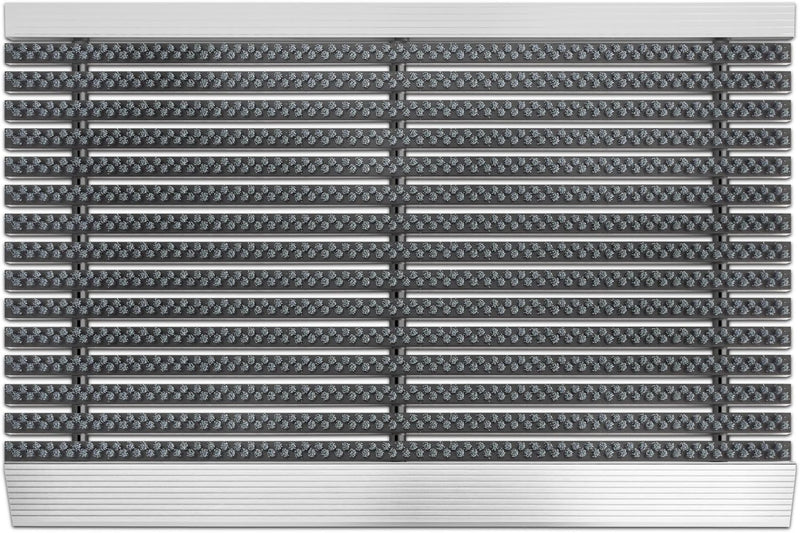 High Performance Entrance Mat, Scraper Brush Doormat for Indoor and Outdoor Use, Dirt Trapper Mat Shoe Scraper Door Mat (Profi Brush - Grey, 50 x 80 cm) - Entrance Mat for UK homes and businesses