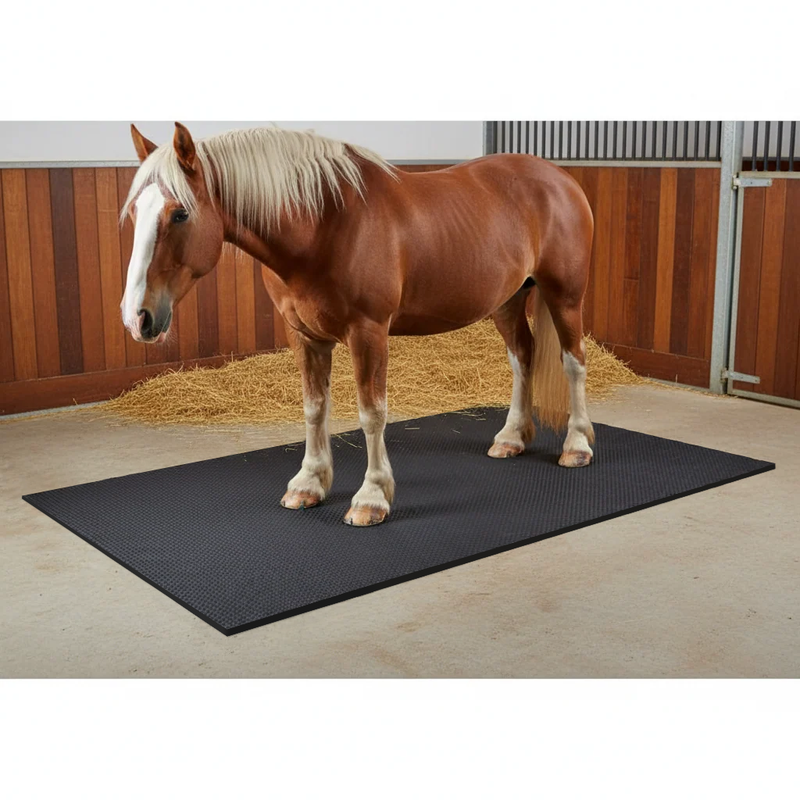 Heavy Duty Interlocking Rubber Horse Mats | Stable & Barn Flooring | 17mm Thick | Equestrian Matting | Anti-Slip