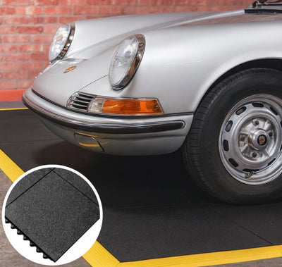 Interlocking Rubber Garage Floor Tiles – Heavy-Duty, Non-Slip, Oil-Resistant Nitrile Rubber for Workshops & Home Garages