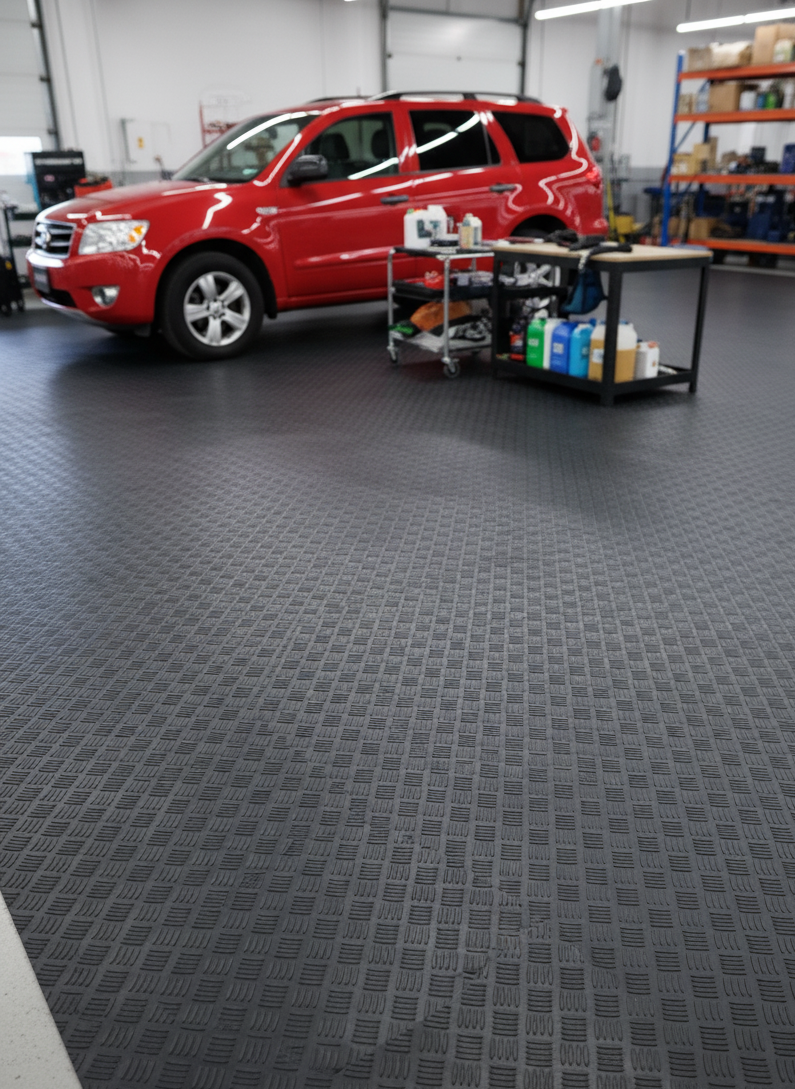 Checker Plate Rubber Flooring – Heavy-Duty, Anti-Slip Surface for Industrial & Commercial Use