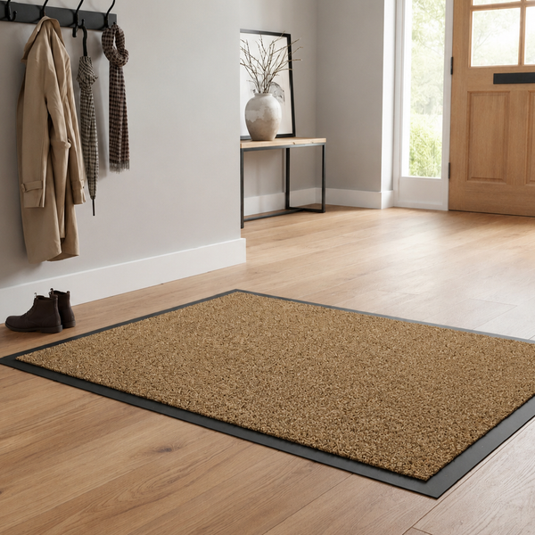 Heavy-Duty Dirt Trapper Mat Beige 200×300cm – Washable Non-Slip Large Indoor Mat