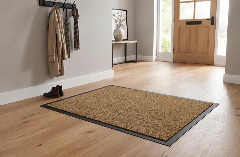 Heavy-Duty Dirt Trapper Mat Beige 200×300cm – Washable Non-Slip Large Indoor Mat