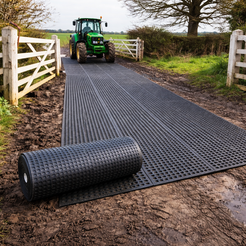 Eco-Friendly Premium Rubber Grass Mat Roll — Heavy Duty Ground Cover Solution — 10m x 1.83m