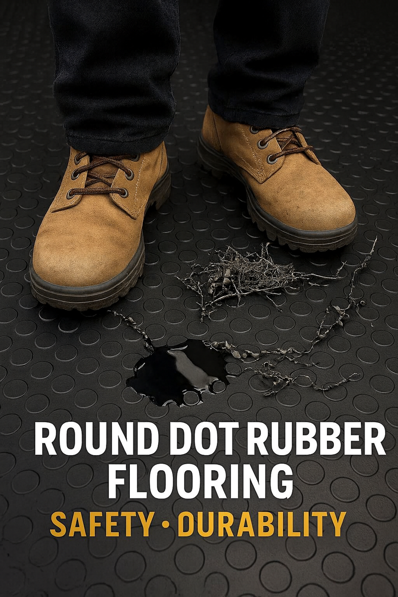 Floor Dot™ Commercial Rubber Flooring – R11 Slip Rated, Oil Resistant, Ultra-Durable & Stylish Safety Flooring