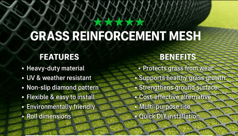 Durable HDPE Mesh Roll for Strong Grass Turf Protection and Reinforcement