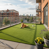 Artificial grass dog area on UK apartment balcony