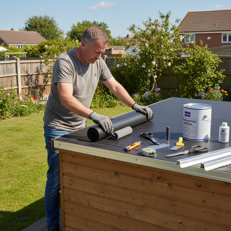 DIY flat roof repair tools kit for EPDM rubber roofing
